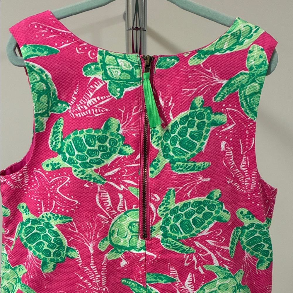 Tommy Bahama Girls’ Tropical Turtle Print Sleeveless Shift Dress - Picture 5 of 11